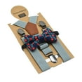 thumbnail image 2 of Conjunto de tirantes y pajarita para niños. Accesorios de ropa. Tirantes elásticos con 3 clips para fiestas de cumpleaños, grupos de uso Gris claro, 2 of 8