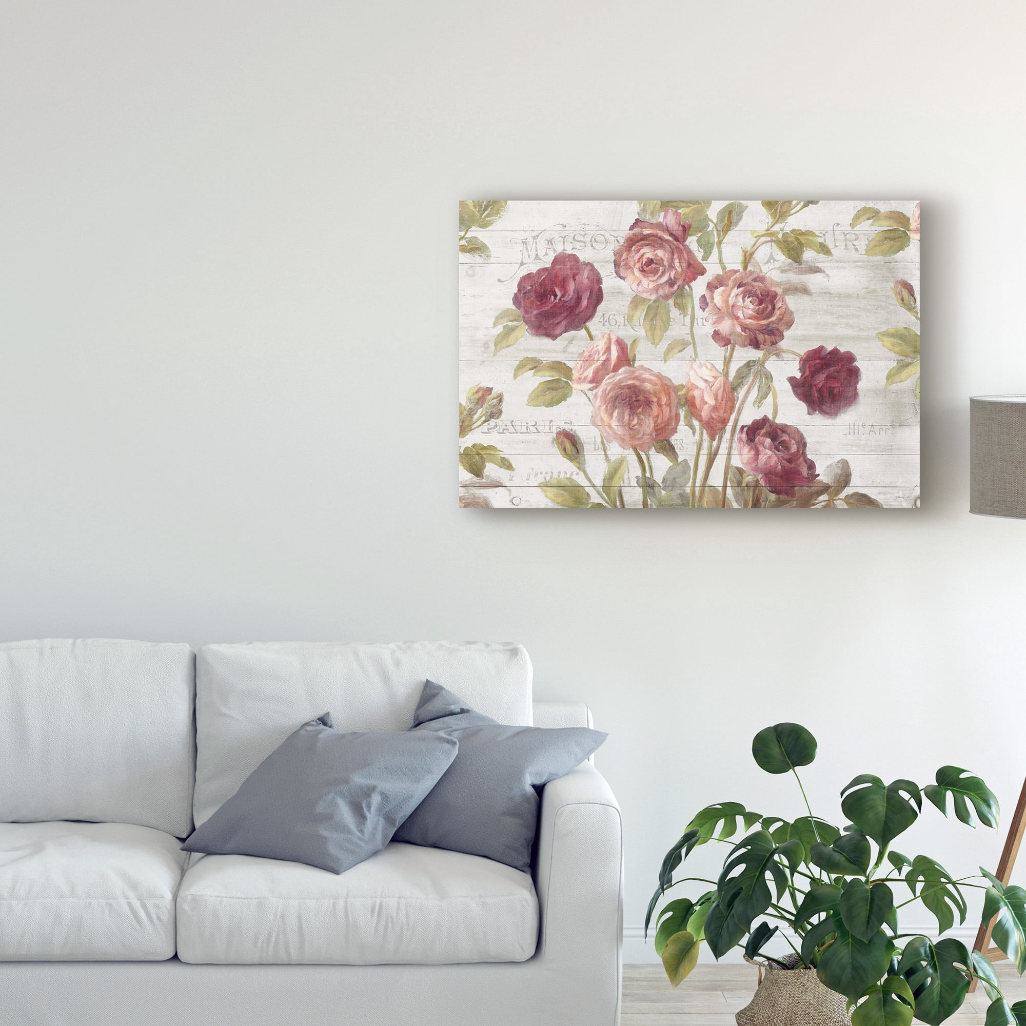 Trademark Fine Art 'French Roses I' Canvas Art by Danhui Nai