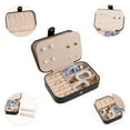 thumbnail image 3 of Unique Bargains Jewelry Box Small PU Leather Jewelry Organizer Case Storage Display Holder Black, 3 of 7