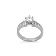 thumbnail image 1 of Round Center Cubic Zirconia Ring Sterling Silver 925, 1 of 2
