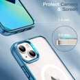 thumbnail image 4 of JETech Magnetic Case for iPhone 13 Mini 5.4-Inch Compatible with MagSafe Wireless Charging, Shockproof Phone Bumper Cover, Anti-Scratch Clear Back (Navy), 4 of 7