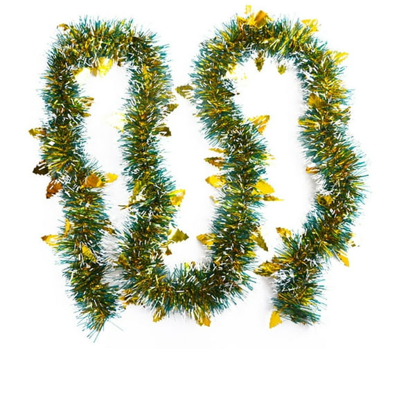 Tinsel Christmas Garland 78.74 Inch Metallic Twist Garland Shiny Hanging Tinsel for Christmas Tree Fireplace Stairs Holiday Party Supplies (Gold)