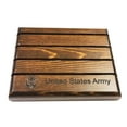 thumbnail image 7 of DECOMIL 4 Rows Coin Holder, US Army-Navy-Air Force-Marine Military Collectible Challenge Coin Display Case Wood Stand, Holds 12-16 Coins (Army), 7 of 7