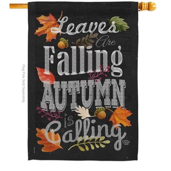 Ornament Collection 28 x 40 in. Autumn is Calling Fall House Flag with Harvest & Double-Sided Decorative Vertical Flags Decoration Banner Garden Yard Gift