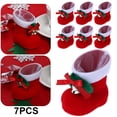 thumbnail image 1 of 7 Uds Navideña Botas Papá Noel Regalo para Fiesta en Casa Roja, 1 of 7