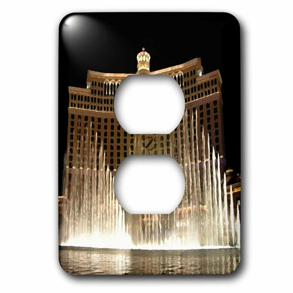3dRose, Las Vegas, 2 plug outlet cover