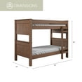 thumbnail image 3 of American Furniture Classics Pine Crafter Stackable Twin/Twin Bunk Bed in Mah, 3 of 7