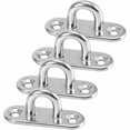thumbnail image 1 of Ganchos de pared atornillables de acero inoxidable en forma de U de 4 piezas, 1 of 5