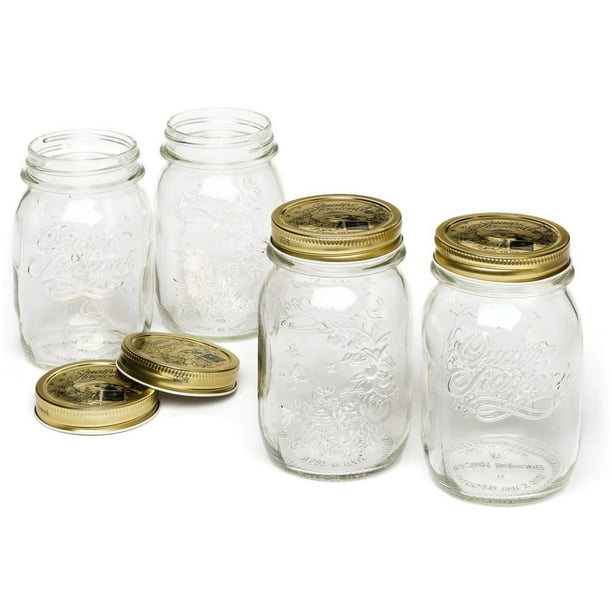 Bormioli Rocco Quattro Stagioni 4 Piece Mason/Canning Jar Set with