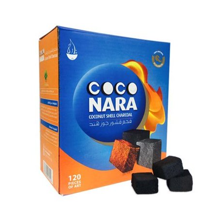COCONARA COCONUT CHARCOAL SUPPLIES FOR HOOKAHS – 120pc Non-quick light shisha coals for hookah pipes. All-natural coal accessories & parts that are Tasteless, Odorless, & (Best Natural Hookah Coals)