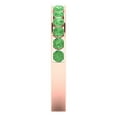thumbnail image 4 of 0.39 ctw Wedding Band for Women - 14K Rose Gold Simulated Green Diamond Stackable Eternity Ring, 4 of 6