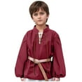 thumbnail image 2 of KAUOD Medieval Boys Shirt Renaissance Kids Lace-up Retro Shirts Funny Long Sleeve Costume Top Party Dress up Clothes, 2 of 4