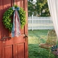 thumbnail image 3 of 14 Inch Independence Day Wreath Decoration, 250th Anniversary Soft Flexible Rubber Patriotic Wreath for Front Door and Holiday Display,July 4th Decorations, 3 of 7