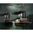 thumbnail image 3 of Donaldosn 14x12 Black Modern Framed Museum Art Print Titled - Race of the steamers Robert. E. Lee and Natchez on the Mississippi, 3 of 5