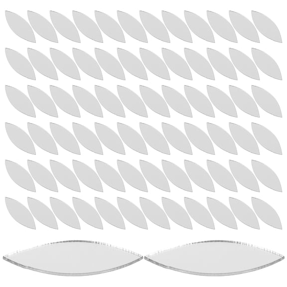 FESTFENDS 150Pcs Petal Shape Mirror Stickers Glass Tiny Mirror Tiles for Diy Projects Craft Supplies