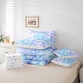 thumbnail image 6 of Castle Fairy Kawaii Blue Butterflies 7-Piece Bedding Comforter Set for Boys Girls Teens,Dreamy Princess King Bedding Sets,Gradient Ombre Ultra Soft Bed Sheets,Breathable Home Decor, 6 of 8