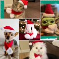 thumbnail image 5 of Gorro navideño para Gato con Bufanda, Conjunto de Disfraces navideños para Mascotas, Gorro navideño para Perros, Gatos y Cachorros, Rojo M, 5 of 5