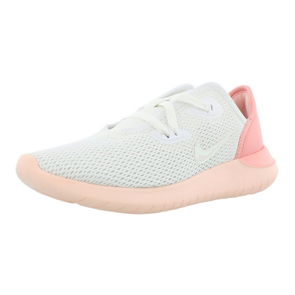 Nike Womens Hakata Fabric Low Top Lace Up, White/Bleached Coral, Size 9.0