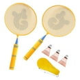 thumbnail image 3 of Children Badminton Rackets, Kids Durable Badminton Set Glossy Paint  for Playground Yellow, 3 of 8