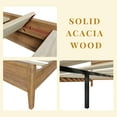 thumbnail image 5 of DodreHome King Solid Wood Platform Bed with Headboard, Bed Frame with 12 Strong Wood Slat Support, Sturdy Bed Legs, No Box Spring Needed, Ebony, 5 of 7