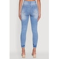 thumbnail image 5 of Womens WAX Crinkle Hem Whiskered Skinny Jeans, 5 of 5