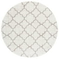 thumbnail image 4 of SAFAVIEH Hudson Jaye Plush Geometric Shag Area Rug, Ivory/Beige, 7' x 7' Round, 4 of 9