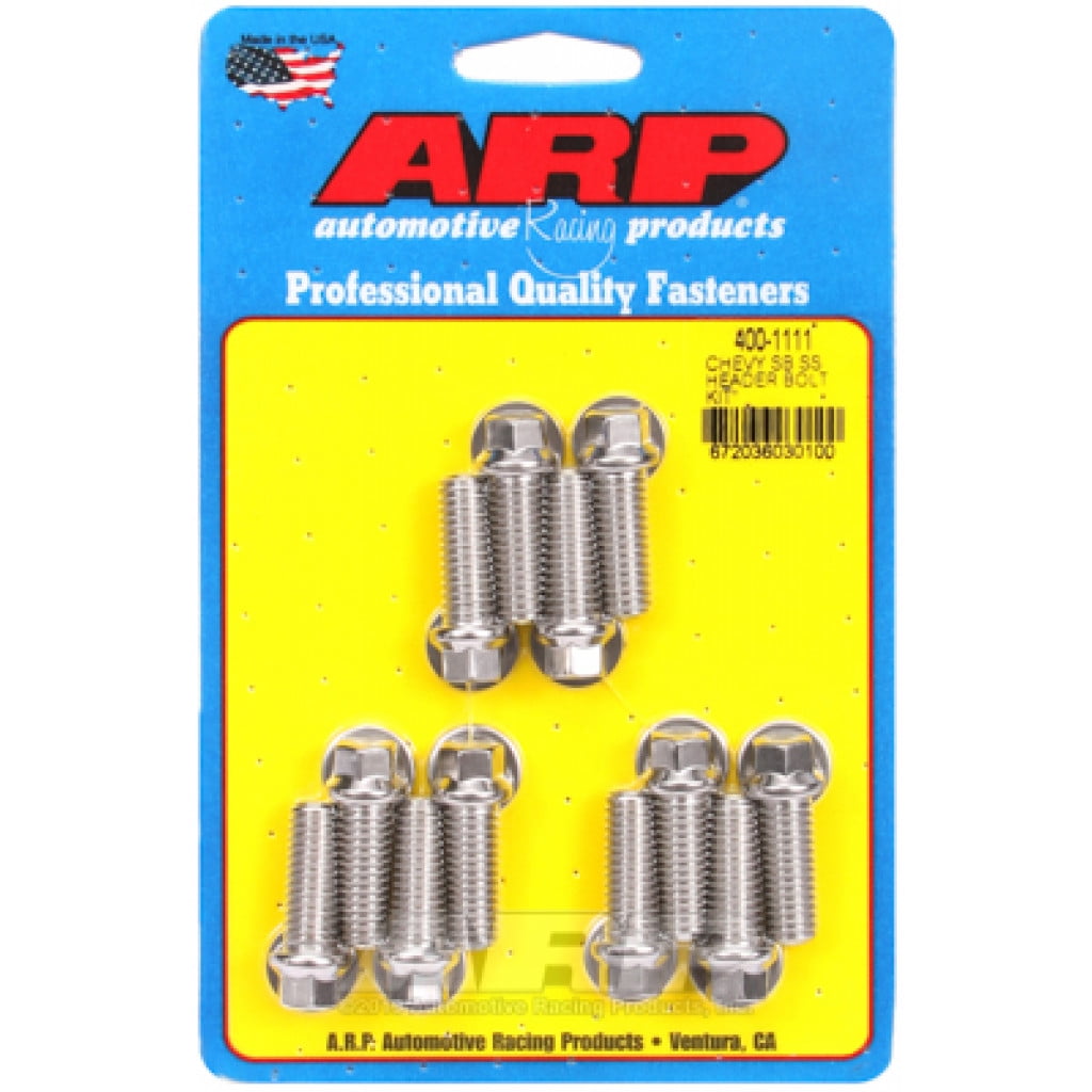 ARP Bolts 400-1111 Small Block Chevy Stainless Steel hex header bolt kit 