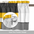 thumbnail image 6 of Black Yellow Patchwork Valance Curtain Abstract Geometric Art Window Valances Rod Pocket Short Curtains Window Treatments for Kitchen Bedroom Bathroom Laundry 54" x 18", 6 of 9
