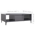 thumbnail image 4 of vidaXL Coffee Table High Gloss Grey 103.5x60x35 cm Engineered Wood, 4 of 5