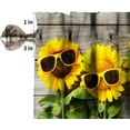 thumbnail image 4 of Sunflower Kitchen Curtains and Valances Set Farmhouse Rustic Wood Curtains Set Floral Kitchen Window Curtains Tier and Valance Curtain Set for Bedroom Living Room 54x18 & 27x24x2, 3 Panel, 4 of 4