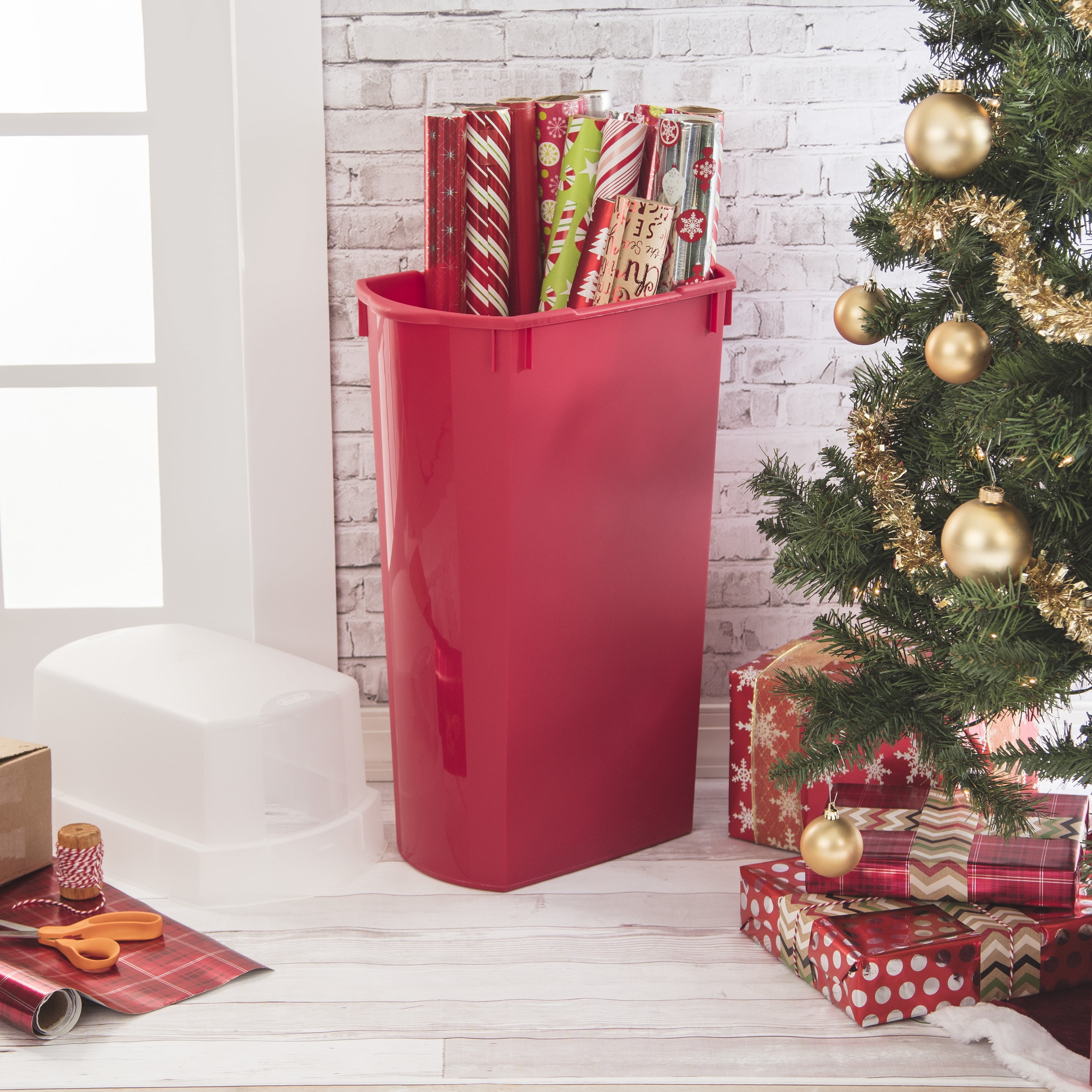 Sterilite Boîte pour Papier d'Emballage 30", Rouge