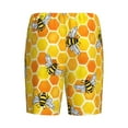 thumbnail image 5 of Naloa Honeycombs Men's Short Pajama Pants, Lounge Comfort Shorts with Elasticized Waistband and Side Pockets - XX-Large, 5 of 9