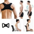 thumbnail image 2 of Corrector de postura de espalda (negro) para corrección de postura | Antirrebote para hombres y mujeres, cinturón corrector de postura para una sensación significativamente mejorada | Ayuda perfecta p, 2 of 5