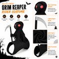 thumbnail image 5 of 3D Grim Reaper Rider Pet Costume for Dogs and Cats, Funny Halloween Cosplay Outfit with Adjustable Magic Tape, Small to Large Pet Party, Parade and Photo Costume, 5 of 6