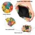thumbnail image 2 of PU Leather Coin Purse Wallet Compact Water-Resistant Card Cases Money Organizers Black Cat Among Colorful Flowers, 2 of 7