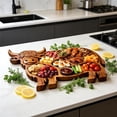 thumbnail image 6 of Natural Wood Cow Shaped Charcuterie Board, Farmhouse Wooden Serving Tray With Handle, Multipurpose Food Platter For Steak, Sushi, Pizza, Dessert, Ideal For Home Dining, Picnic, Holiday Gathering, 6 of 8