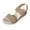 Khaki, variant on Women Minimalist Wedge Sandals Fabric Slingback Vacation Sandals Summer Open Toe Platform Flat Sandals for Women Wedding