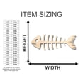 thumbnail image 2 of Unfinished Wooden Fish Bones Shape - Ocean - Craft - up to 24 DIY, 2 of 3