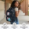 thumbnail image 5 of Aplkyhs Backpack for Girls Boys Age 6-18 Adorable School Bag Lightweight Water Resistant Multi-pocket Bookbag for Travel & Daily Use Cute Axolotl Space Planet, 5 of 7