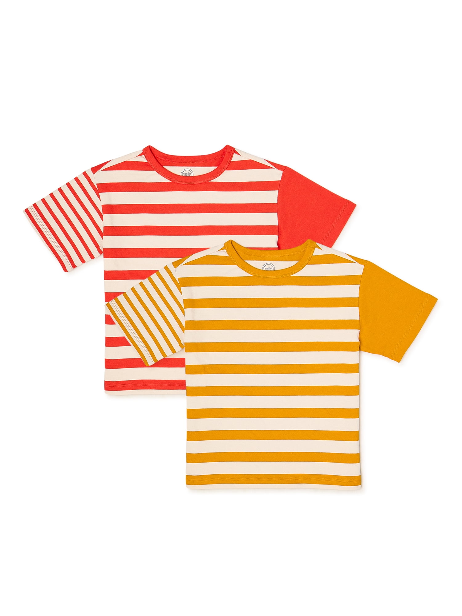 ExN*xt N*xt N-xt Kids Long Sleeve Top Red & Black and White striped 2 PACK IN 1 