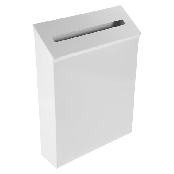 ETHZZLE Outdoor Wall Mount Mailbox White Metal Mail Box for Residential Use