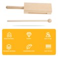 thumbnail image 3 of 1 Set Wood Rhythm Instrument Musical Wood Block Percussion Instrument with Mallet, 3 of 8