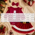thumbnail image 3 of CAICJ98 Baby Girl Christmas Outfits Newborn Long Sleeve Ruffle Button Print Romper Skirt Headband Set My Frist Christmas Baby Girls Clothes,Size 3-6 Months, 3 of 9