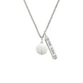thumbnail image 2 of Delight Jewelry Silvertone Large Volleyball Silvertone Hope Anchors the Soul Bar Charm Necklace, 23", 2 of 4
