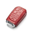 thumbnail image 3 of Vitodeco Genuine Leather Smart Key Fob Case Cover Protector Compatible with RAM 1500, RAM 2500, RAM 3500 2019 - 2026 (5-Button with Tailgate, Red), 3 of 5