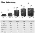 thumbnail image 4 of Joyway 5-Piece Luggage Set PP Hardshell Spinner Suitcase with TSA Lock - (Expandable Carry-On 20 Inch) (24 Inch 28 Inch) for School, Travel, Weekend - Black, 4 of 10