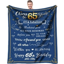 65th Birthday Gifts for Men Blanket - 65 Birthday Gifts for Dad or Grandpa - 1957 Birthday Gifts for Men - 65 Year Old Birthday Gifts Men- Cozy & Soft Flannel Throw Blanket 60 x 50 inch