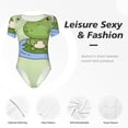 thumbnail image 5 of Picia Frog Amanita Mushroom Womens One Piece Swimsuits Modest Tummy Control Bathing Suits Lace Up Slimming Swim Suit-Medium, 5 of 9