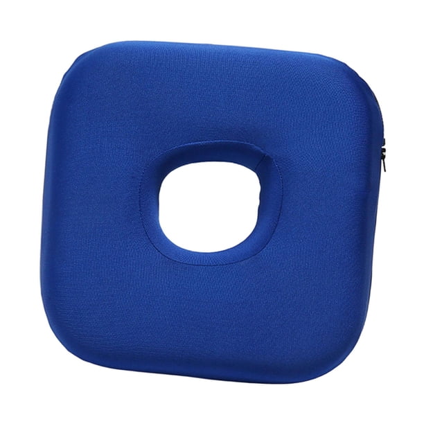 Almohada para perforación de orejas, protector de orejas, poliéster, cómoda, fácil de limpiar y extraíble. cuadrado azul