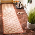 thumbnail image 4 of SAFAVIEH Courtyard Estelle Geometric Indoor/Outdoor Area Rug, 2'7" x 5', Beige/Terracotta, 4 of 11